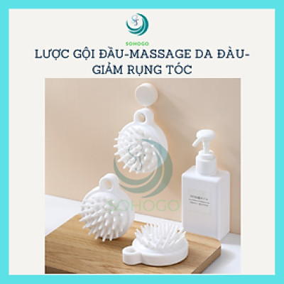 Lược Mát-Xa Da Đầu Mini- Bàn Chải Chăm Sóc Tóc Chống Rụng- Lược Silicon Tạo Bọt & Làm Sạch Da Đầu