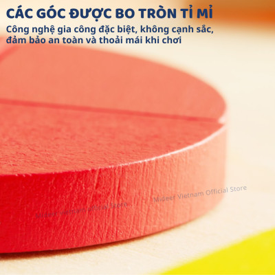 Xếp hình Tangram nam châm đồ chơi giáo dục cho bé Mideer Magnetic Geometry Blocks 250pcs