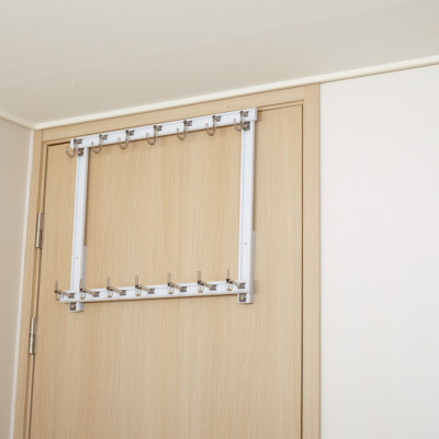 Móc treo quần áo sau cửa 2 tầng không cần khoan Wellex UD607-J