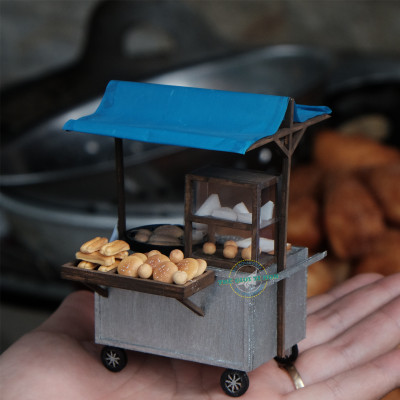 MÔ HÌNH TỰ LẮP RÁP DIY SÀI GÒN XƯA VÀ NAY - XE BÁN BÁNH TIÊU - HR07