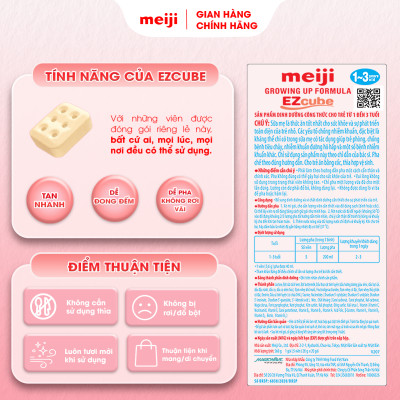 Combo Sản Phẩm Dinh Dưỡng Công Thức Meiji Infant Formula Ezcube (540g) & Meiji Growing Up Formula Ezcube (560g)