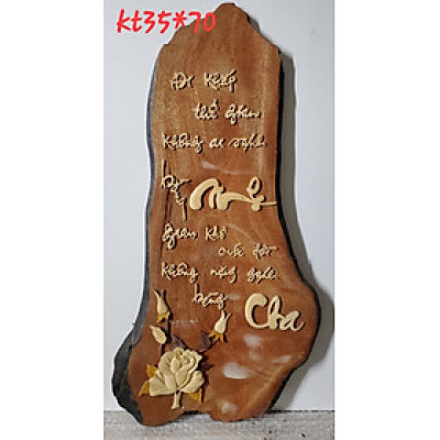 TRANH GỖ THƯ PHÁP CHỮ CHA-MẸ