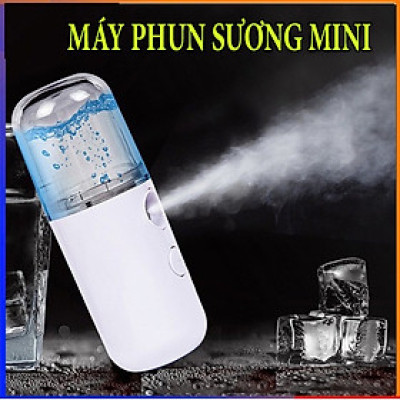 Sản phẩm dụng cụ trang điểm làm đẹp - Xịt khoáng nano mini cầm tay , xịt  phun sương mặt , cấp ẩm , mịn màng ,mát mẻ , không bị khô ,hợp với người ngồi văn phòng , thiết kế nhỏ gọn dễ mang theo mọi nơi