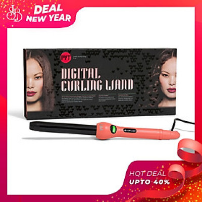Máy Uốn Tóc Kỹ Thuật Số PYT Digital Curling Wand 25mm - Màu Cam - Kèm Găng Tay Chịu Nhiệt - Công Nghệ Nhiệt Hồng Ngoại Xa