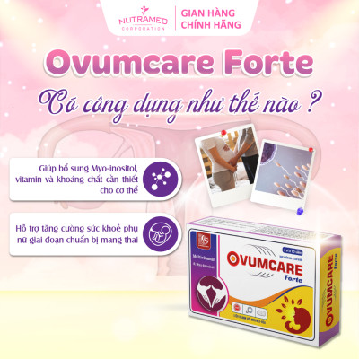 Ovumcare Forte hỗ trợ hiếm muộn, bổ trứng, tăng khả năng thụ thai tự nhiên (30 viên) - Nutramed