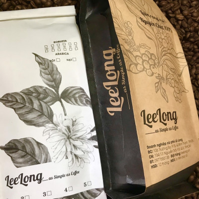 500g cà phê Arabica Cầu Đất dạng hạt rang chưa xay - LeeLong Coffee