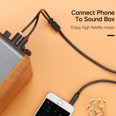 Cáp Audio 3.5mm to AV hoa sen (RCA) dài 1.5M Ugreen 10511 - Hàng chính hãng