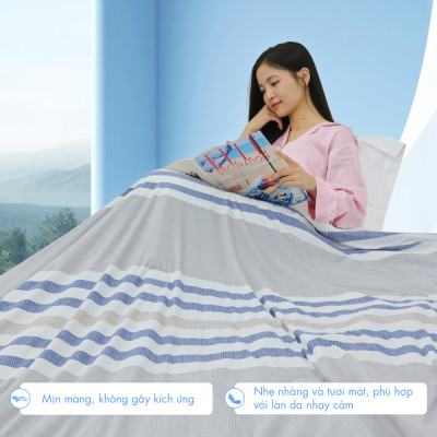 [CHĂN HÈ MÁT LẠNH] Mền lạnh I Cool Advance NIN House NM8035 1m6x2m1 | Chăn chần cotton Ice Silk