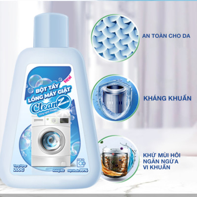 Bột Tẩy Lồng Máy Giặt Cao Cấp CleanZ  - Hộp 200g