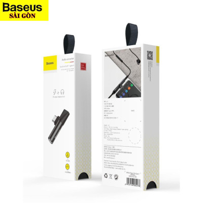 Cáp chuyển Baseus L41  Type C sang Audio 3.5mm và Type C- Hàng chính hãng