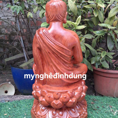 Tượng phật thích ca bằng gỗ hương đá cao 60x30x30cm 