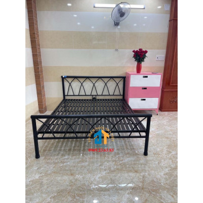 Giường sắt hình chữ X giá rẻ 1m6x2m