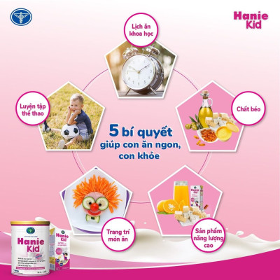 Sữa bột tốt cho bé Nutricare Hanie Kid 0+, dinh dưỡng cho trẻ biếng ăn, suy dinh dưỡng (800g)