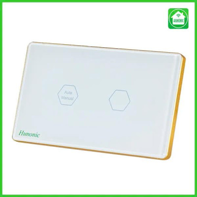Công Tắc Cầu Thang Wifi Hunonic Viền Vàng Liên Kết Đảo Chiều Không Cần Mạng Internet