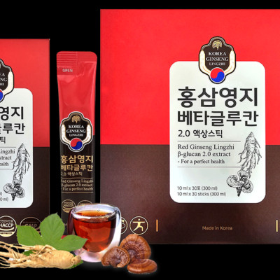 Nhân Sâm Linh Chi Kết Hợp Hoạt Chất Beta Glucan 2.0 Extract 5 Gói Lẻ