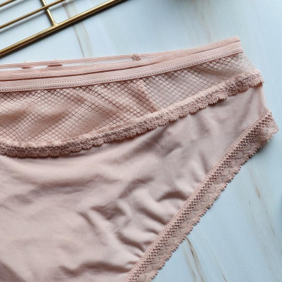 Quần Lót Băng Lụa Phối Ren Siêu Mềm Mát Lạnh Cạp Thấp Phong Cách Châu Âu WL84