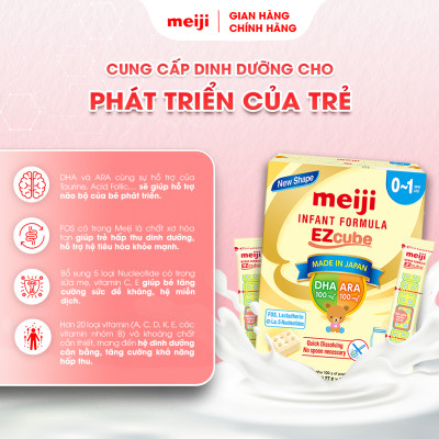 Combo 1 Hộp Sản Phẩm Dinh Dưỡng Công Thức Meiji Infant Formula EZcube (540g) Và 1 Hộp Meiji Infant Formula (800g)