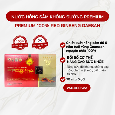 Nước Hồng Sâm Không Đường Hàn Quốc