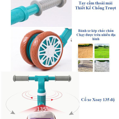 Xe chòi chân thăng bằng cho bé MOTION, có bàn đạp 2in1 yên bằng da, khung xe chắc chắn – TẶNG KÈM ĐÀN XYLOPHONE 8 THANH CHO BÉ, xe tập đi, xe 3 bánh,xe thăng bằng