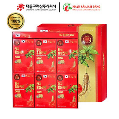 Nước hồng sâm đông trùng hạ thảo DKG hộp 30 gói chính hãng Hàn Quốc