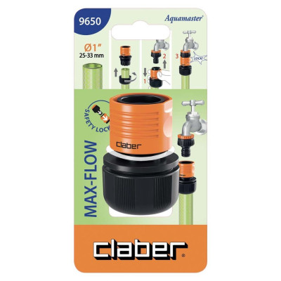 Combo vòi xịt tưới cây đa năng lưu lượng lớn 9652 - khớp nối nhanh lưu lượng lớn Claber