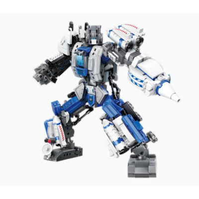 Đồ chơi - QMAN - 41312 Bộ đồ chơi xếp hình (hợp thể 5 trong 1) mô hình Robot không gian Ngẫu nhiên (KT 25x27.7x11.2cm)