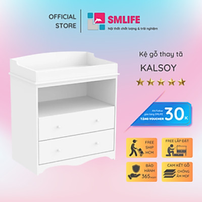 Kệ gỗ thay tã cho bé SMLIFE Kalsoy
