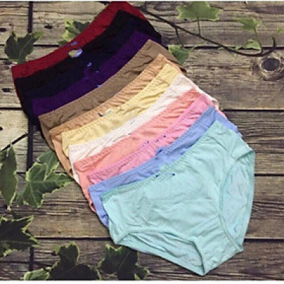 Combo 10 quần lót nữ BIG SIZE Thun cotton  Cạp cao Hàng Việt Nam(Từ 60kg đến 90kg) - Size XXXL :T ừ 80kg đến 90kg