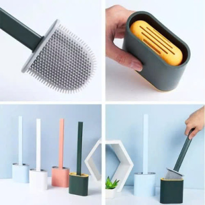 Cọ Vệ Sinh Toilet Bằng Silicon Siêu Sạch Kèm Hộp Đựng