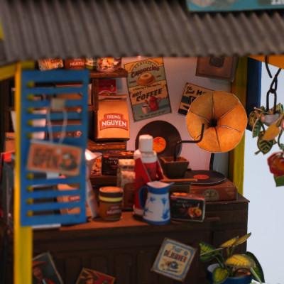 MÔ HÌNH TỰ LẮP RÁP DIY SÀI GÒN THU NHỎ - CÀ PHÊ ĐÁ - AD07