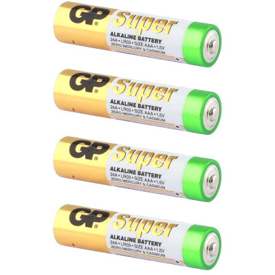 Vỉ 4 Pin Đũa GP Super Alkaline Battery AAA 1.5V - GP 24A-2U4