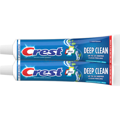 Combo kem đánh răng Crest Plus Deep Clean (153g x 2) - Hàng chính hãng
