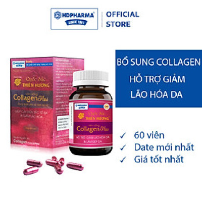 Thực Phẩm BVSK Quốc Sắc Thiên Hương Viên Uống Collagen Plus - Bổ sung Collagen, Hỗ Trợ Giảm Lão Hóa Da