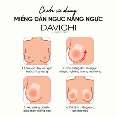 Miếng dán ngực sinh nhiệt tự thân Hàn Quốc - cơ chế tự dính khít khi tiếp xúc với bề mặt da có nhiệt BẢN TO 8CM - 1 CẶP