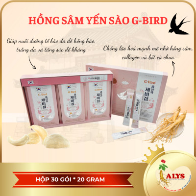  HỒNG SÂM YẾN SÀO G-BIRD HÀN QUỐC DKG ( Hộp 20g x 30 stick Dạng Thạch)