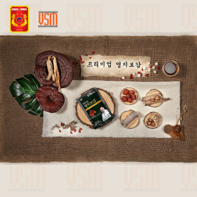 Hộp 10 gói Chiết Xuất Linh Chi Và Hồng Sâm Hàn Quốc 6 Năm Tuổi