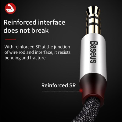 Dây cáp âm thanh chất lượng cao AUX Audio 3.5 Baseus M30 -Hàng Chính Hãng