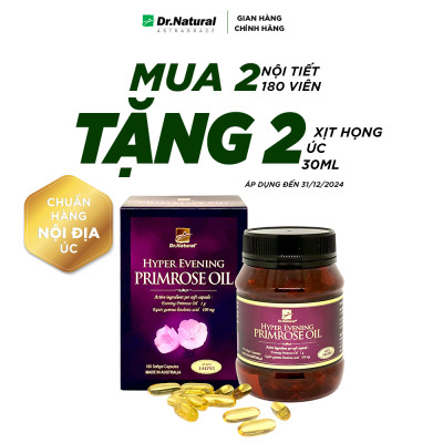 Bộ Sản Phẩm 2 Hộp Viên Uống Bổ Sung Nội Tiết Tố Nữ Úc Dr Natural Hyper Evening Primrose Oil 180 Viên | Hàng Chính Hãng