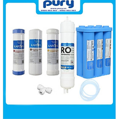 Combo 10 Lõi lọc Karofi - Đúc Nguyên Khối SMAX Hiệu Suất Cao HP 6.2 - Màng RO 100GDP Hàn Quốc - Alkaline - Hydrogen - Hàng Chính Hãng