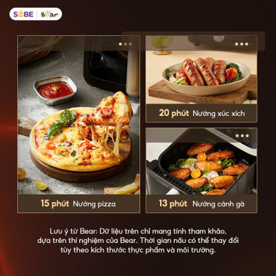 Nồi chiên không dầu Bear AF-4H15J (6L) Hàng chính hãng