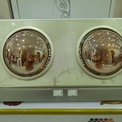 Đèn Sưởi Nhà Tắm ABG  CH-C2D 2 Bóng Sưởi, Mỗi Bóng Công Suất 275W, Phù Hợp Với Phòng Tắm Rộng Từ 2-3 Mét Vuông - Hàng Chính Hãng