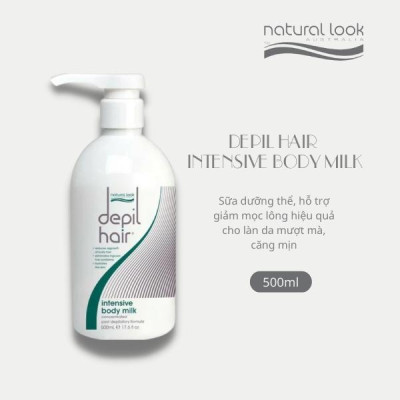 Sữa hỗ trợ giảm mọc lông sau waxing - triệt lông - Natural Look Depil Hair Range Intensive Body Milk