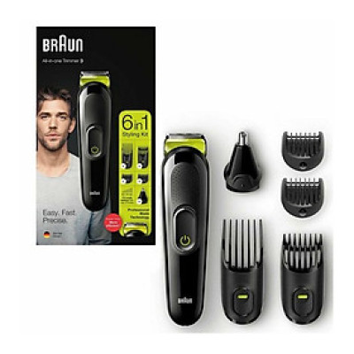 Tông đơ cắt tóc, cạo râu 6 in1 Braun MGK3221 – hàng nội địa Đức Hàng Chính Hãng