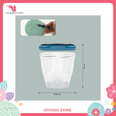 Bộ 6 hộp đựng thực phẩm Babymoov bằng nhựa (250ml)