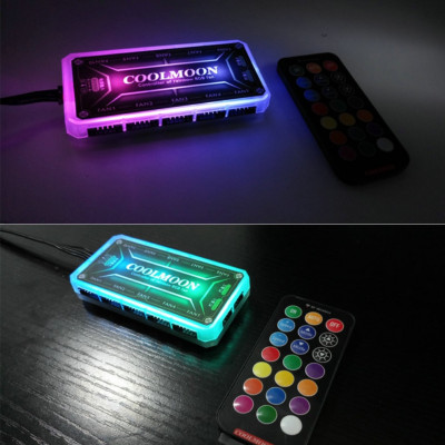 Bộ 4 Quạt + Khiển Coolmoon RGB V2 - Hàng nhập khẩu
