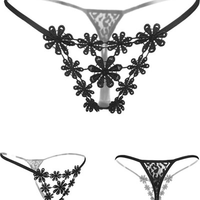 Quần lót nữ hình hoa gợi cảm - Màu đen