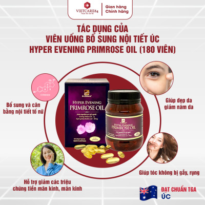Bộ Sản Phẩm Tăng Đề Kháng, Cải Thiện Nội Tiết Tố: Viên Uống Keo Ong Supper Propomax Complex 60 Viên, Viên Nội Tiết Hyper Evening Primrose Oil 180 Viên