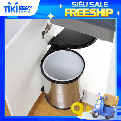 Thùng rác tròn gắn cánh Ecalite EL-NG40 - Hàng Chính Hãng