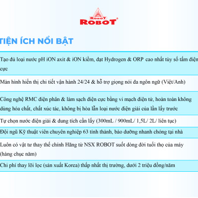 Máy Lọc Nước Điện Giải Ion Kiềm ROBOT IonPrince 59 - Hàng Chính Hãng