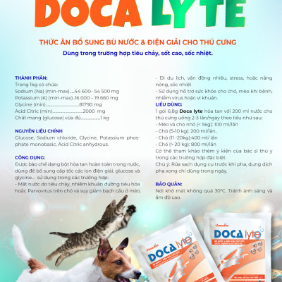 Docalyte bù nước và điện giải cấp tốc cho chó mèo (Vemedim)